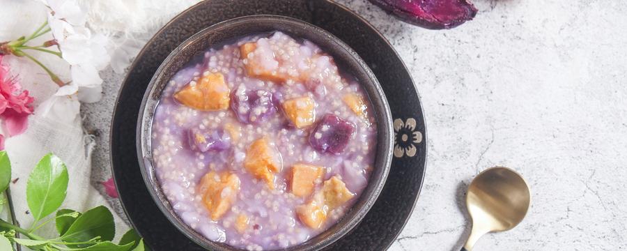 紫薯煮粥怎么是蓝绿色可以吃吗 紫薯煮粥怎样才能不变色